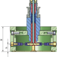 Bohrungsmessdorn OD Nennmaßbereich 3,1-6,0mm Stirnmaß h=1,5mm